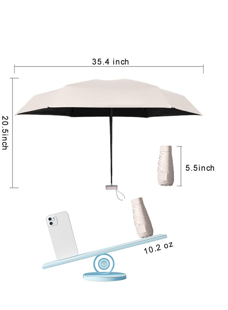 Folding Umbrellas Travel Sun Rain Umbrella for Walking With Case, Compact UV Umbrella for Sun and Rain, Lightweight Portable, Windproof Parasol Umbrella UV Protection for Women and Men - Image 5