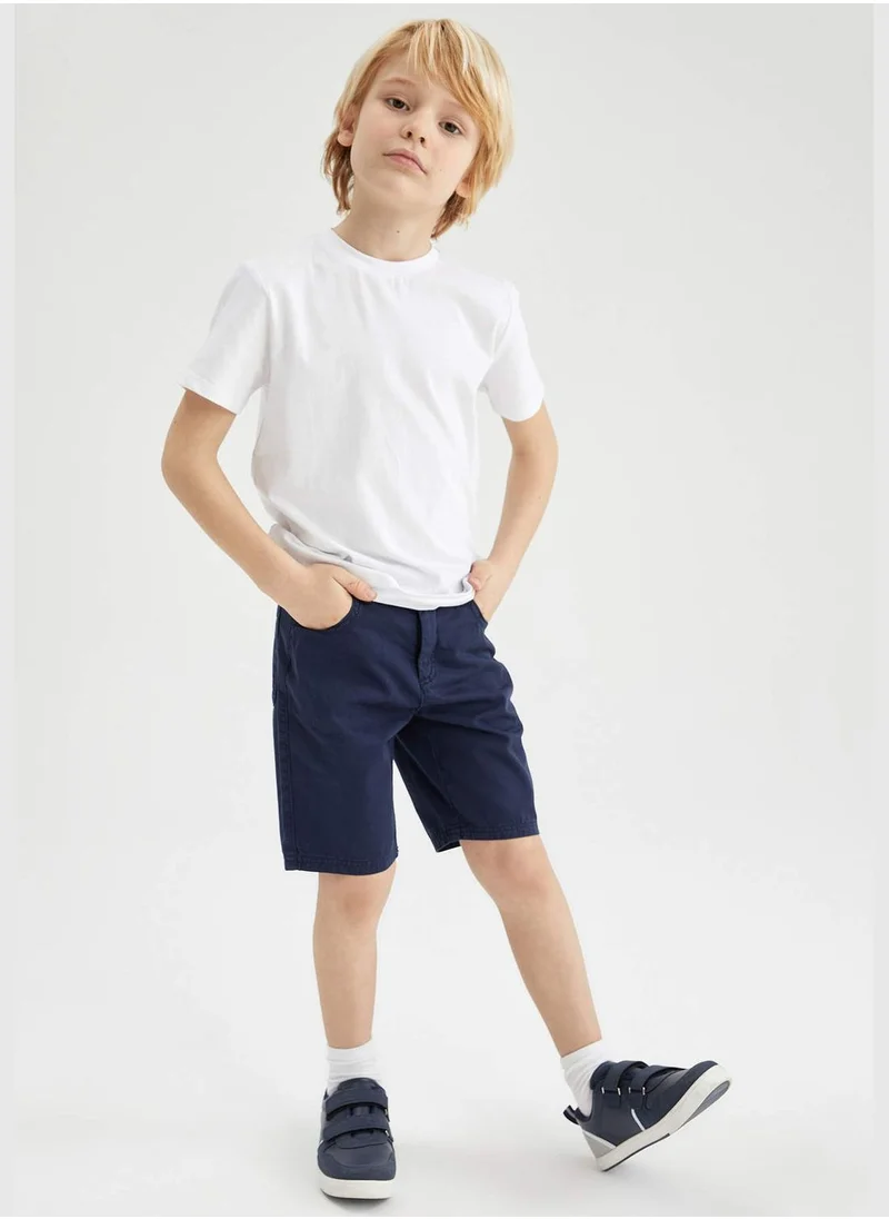 DeFacto Basic Gabardine Bermuda Shorts