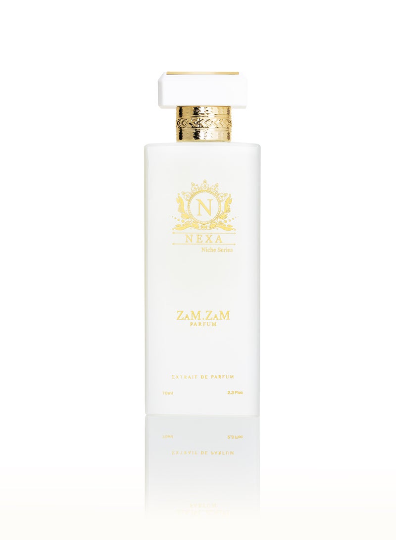 ZAMZAM PERFUME عطر زعزوم نكسا 70 مل للجنسين | عطر يدوم طويلاً مع البرغموت، الجريب فروت، الورد، الياسمين، الفراولة، يلانغ يلانغ، زهر البرتقال، طحلب البلوط، خشب الصندل والعنبر - Image 2