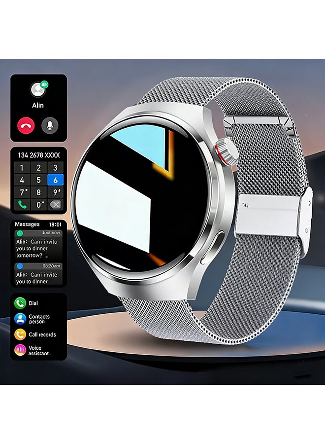 RollsTimi Outdoor Sports Smartwatch, HD Display, Wireless Calling, Message Notifications, 100+ Sports Modes, Fitness Tracking, Pedometer, and Distance Tracking for Men