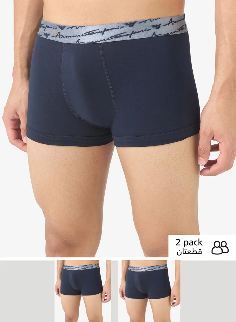 2 Pack Of Logo Boxers