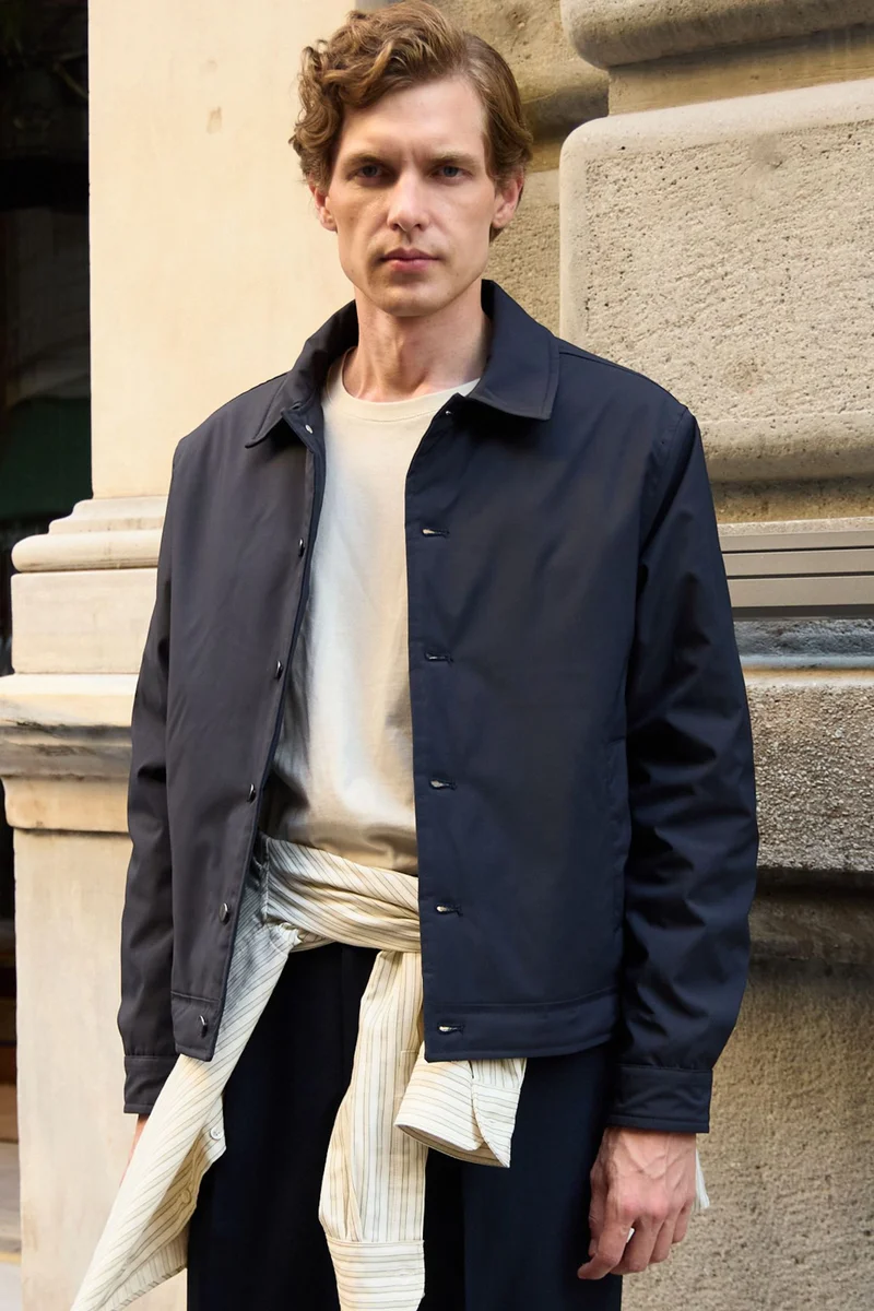 دانجر Danger Straight Fit Button Front Jacket