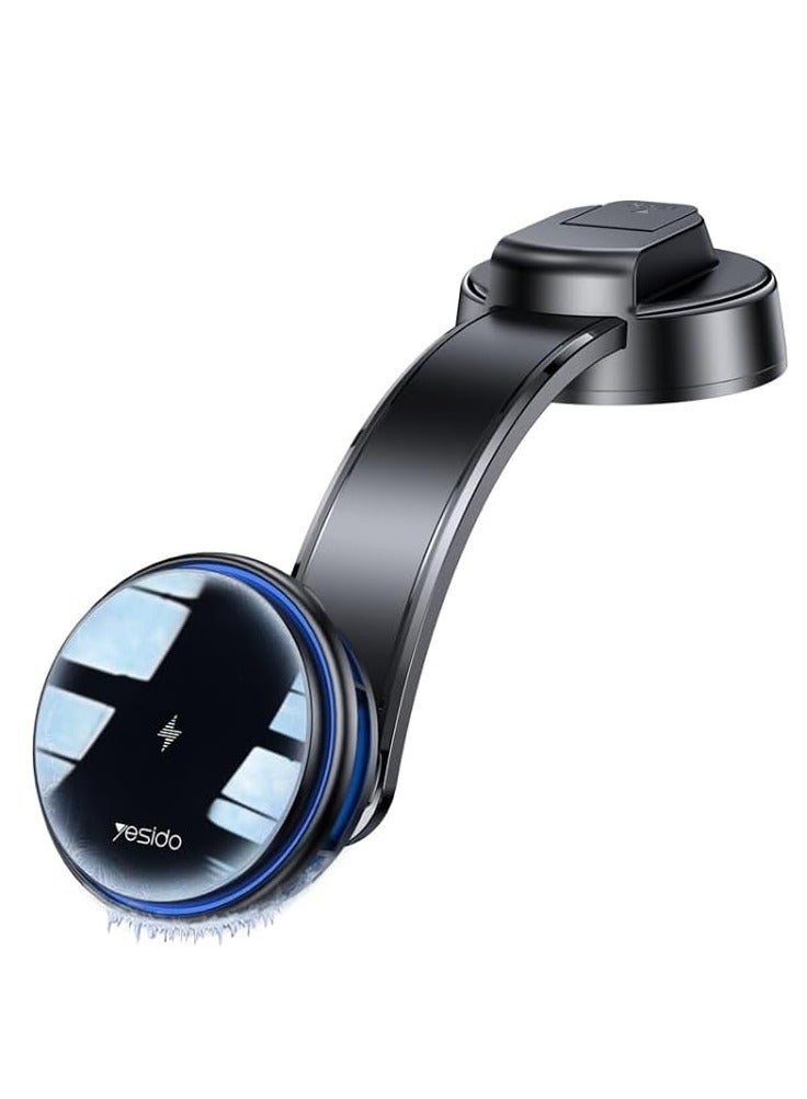 Magnetic Wireless Charging Car Holder with Semiconductor Cooling and Dual Ambient Lighting - Image 1