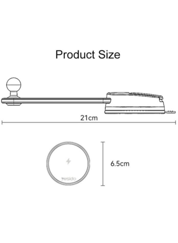 Magnetic Wireless Charging Car Holder with Semiconductor Cooling and Dual Ambient Lighting - Image 2