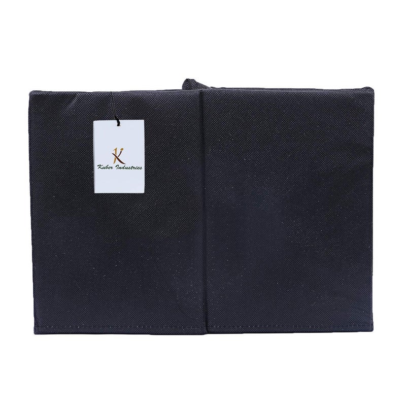 Kuber Industries Kuber Industries Non Woven Shirt Stacker Wardrobe Organizer Set BlackCTKTC31830  - Image 5