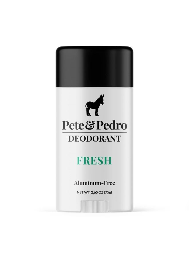 Pete & Pedro FRESH DEODORANT | Natural, Aluminum-Free Deodorant - Eucalyptus & Spearmint Scent For Men & Women | Odor-Control, Sweat Protection | Paraben Free, Vegan | As Seen On Shark Tank 2.65 oz. - Image 1