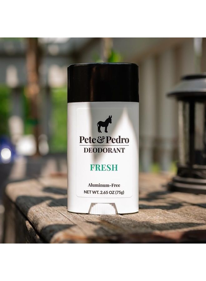 Pete & Pedro FRESH DEODORANT | Natural, Aluminum-Free Deodorant - Eucalyptus & Spearmint Scent For Men & Women | Odor-Control, Sweat Protection | Paraben Free, Vegan | As Seen On Shark Tank 2.65 oz. - Image 4