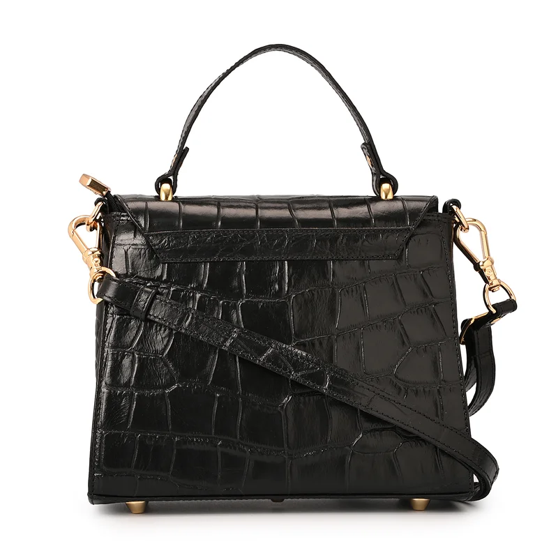 Carmen Steffens Classic Black Croco Bag