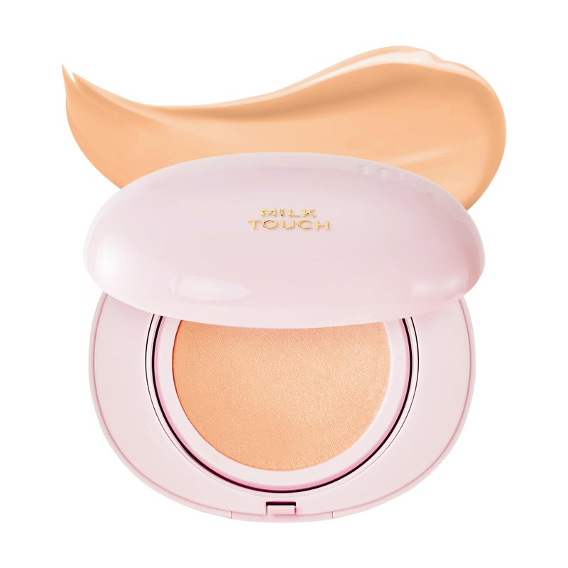 MILKTOUCH أساس كوشن من ميلكتش 24 ساعة لبشرة خالية من العيوب مع لمعان مشرق بدون أكسدة طويل الأمد وغير متجعد 60 مرطب للعناية بالبشرة مدمج أساس كوري هدايا عيد الحب 23N بيج متوسط
