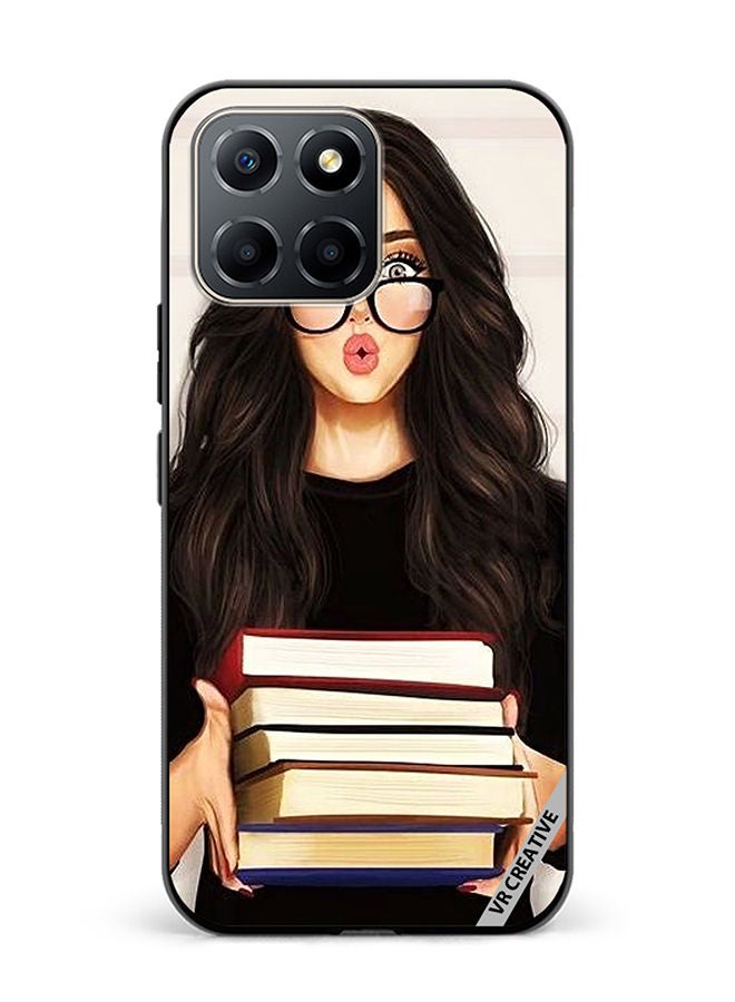VR CREATIVE Protective Case Cover For Honor X6 Girl With Books Shocked Design Multicolour - Image 1