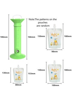 Bebiland Baby Food Maker with 9 Pcs Reusable Pouches for Toddlers Baby, Reusable Baby Food Pouches Filler Kit, for Storaging Applesauce Yogurt Smoothie Puree  - Image 2