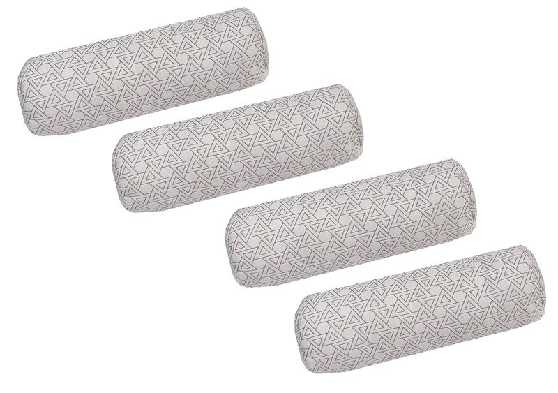 VG Mattress - Organic Kapok/Silk Cotton/Ilavam Panju/Semal White Round Bolster Pillow Yoga Multi Purpose Size 24" x 8" Inches (Pack of 4) - Image 1