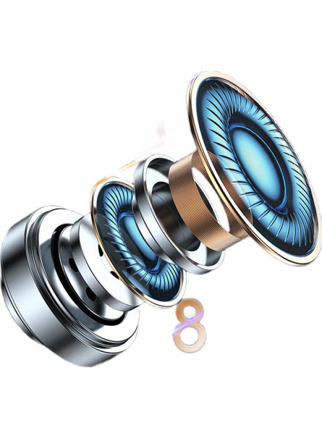 Orange [High Battery] Bluetooth Earphones, Neckband Style, Noise-Cancelling, Sound Isolation, High-Definition Audio Quality, Long Battery Life, In-Ear Design, Suitable For Apple, Huawei, Oppo, Xiaomi, Vivo, Black - Image 1