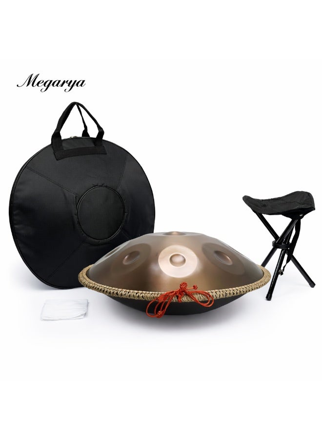 22-Inch Steel Handpan Drum – 9 Notes | With Case & Stand