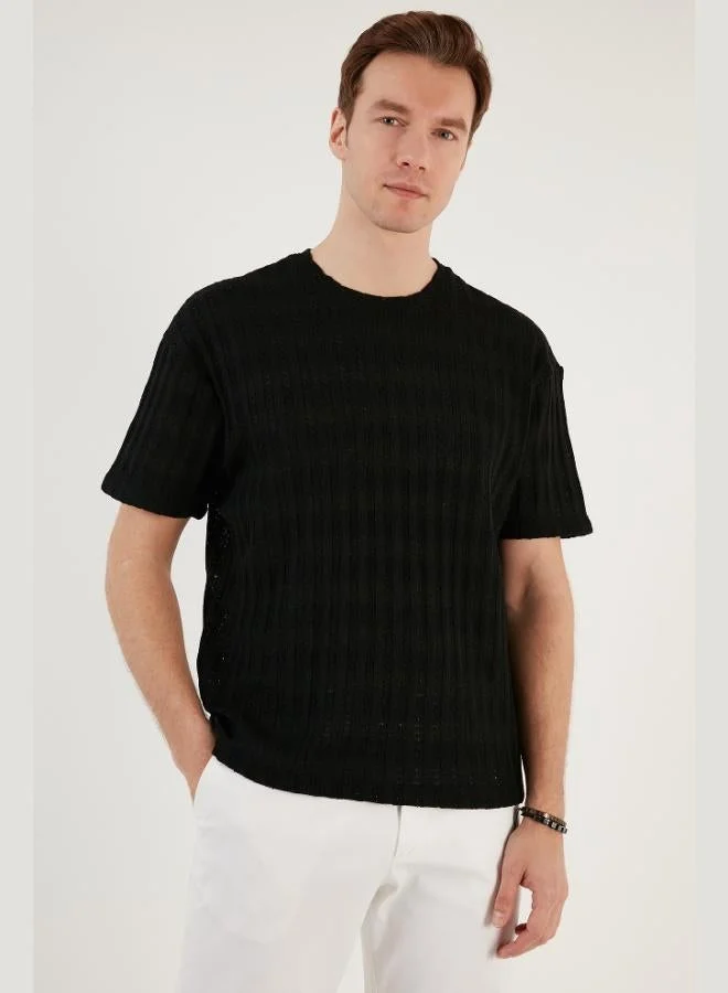 Buratti  Buratti Cotton Blend Crew Neck Regular Fit T Shirt Men's T SHIRT CF24S218001 for Men | Best Price UAE