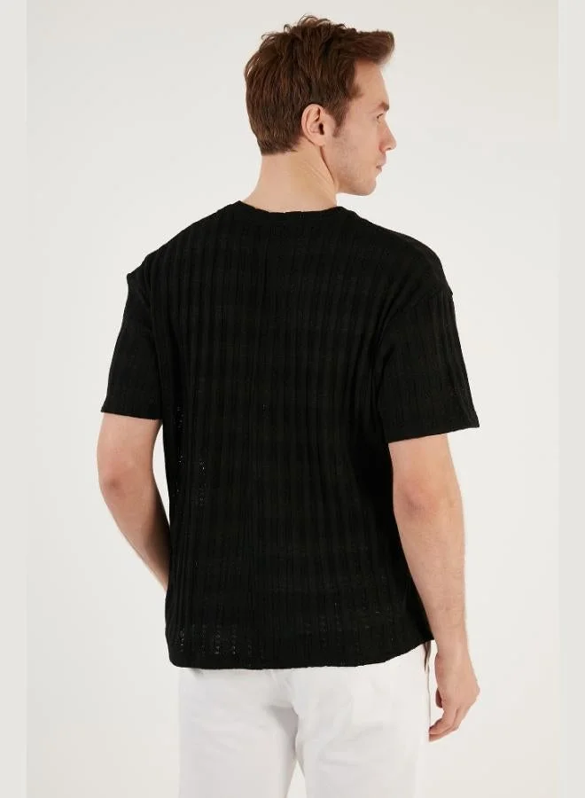 Buratti  Buratti Cotton Blend Crew Neck Regular Fit T Shirt Men's T SHIRT CF24S218001 for Men | Best Price UAE