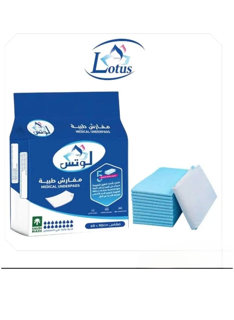 Lotus Lotus Medical Bedspreads Five Layers 60 Grams Very High Absorption Granules Size 60*90 - 25 Pieces - Image 1