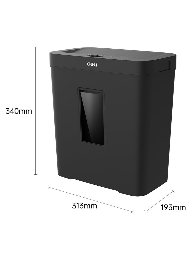 ديلي آلة تمزيق ورق ET022 تمزق حتى 10 أوراق، بسعة 12 لتر، بحجم تمزيق 4×40 ملم، باللون الأسود – مثالية للاستخدام المكتبي - Image 2
