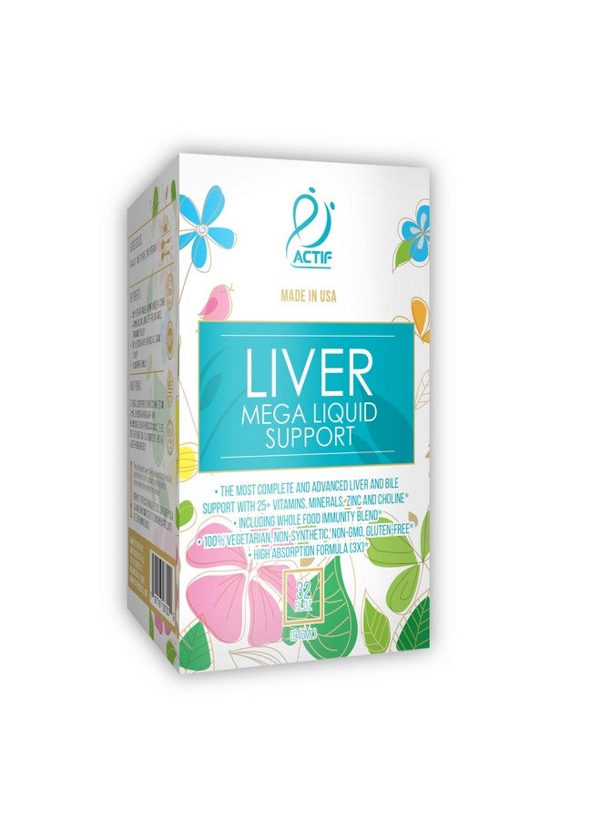 ACTIF أكتيف ليفر ميغا سائل دعم - مكمل كامل للكبد والصفراء بحد أقصى من القوة، غير معدّل وراثيًا، مصنوع في الولايات المتحدة، 32 أونصة - Image 1