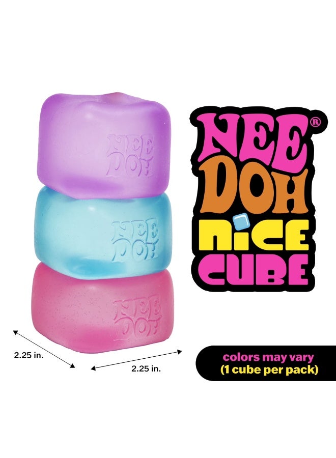 Needoh Schylling NeeDoh Nice Cube -Sensory Squeeze Toy with Super Solid Squish - 2.25" Cube (Purple) - Image 5