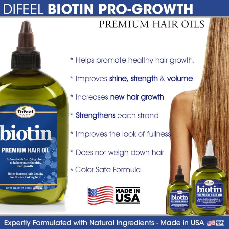 Difeel Biotin Progrowth Premium Hair Oil 8 oz. - Image 5