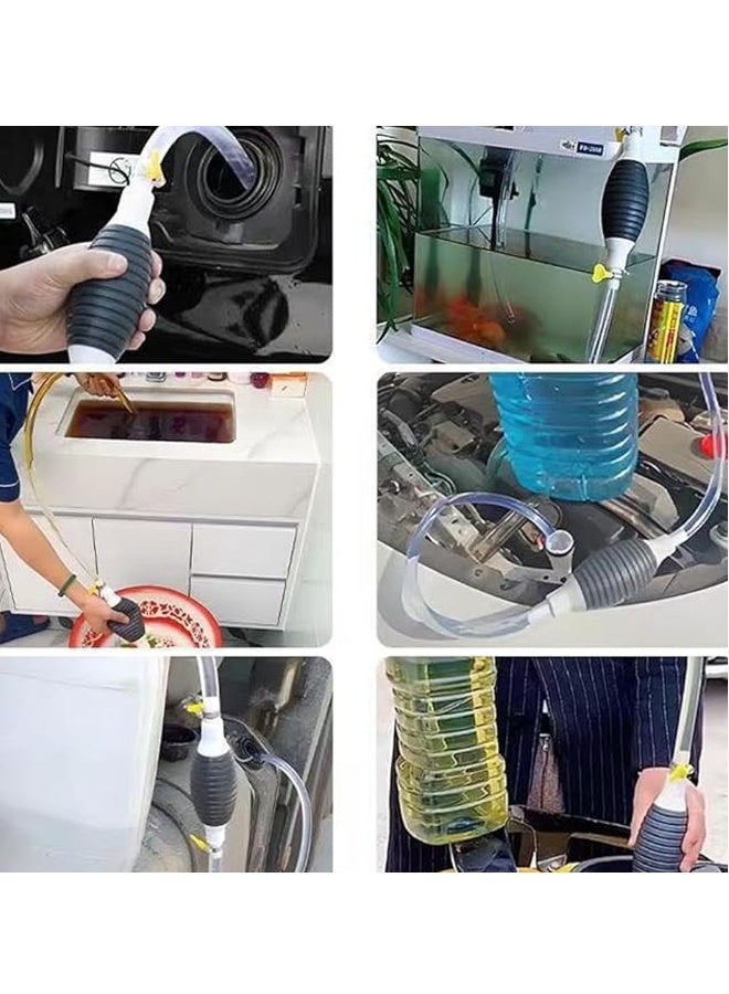 Generic Multifunction Liquid Sucker Pump, Portable Siphon Pump For Gasoline Diesel And Other Liquid Water, Manual Fuel Transfer Pump Gasoline Transfer Pump with 6.5Ft Syphon Hose