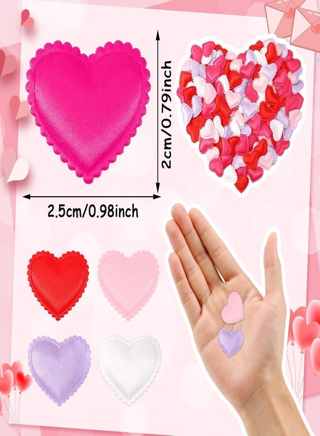 JUNEBRUSHS Valentine's Day Heart Confetti - 300 Pcs Pink, Red, Purple, White Romantic Table Decor for Mother's Day, Anniversary - Image 2