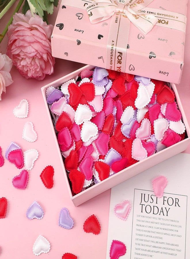 JUNEBRUSHS Valentine's Day Heart Confetti - 300 Pcs Pink, Red, Purple, White Romantic Table Decor for Mother's Day, Anniversary - Image 3