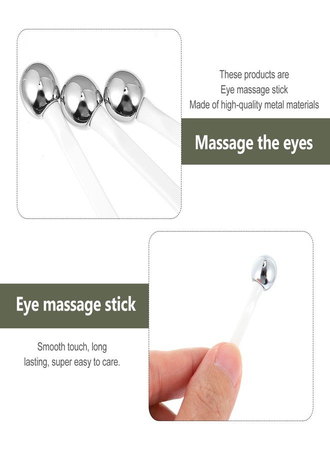 EXCEART 6pcs Eye Cream Applicators Face Eye Roller Massage Eye Care Applicator Wand Stick Metal Eye Cream Roller Wand - Image 4