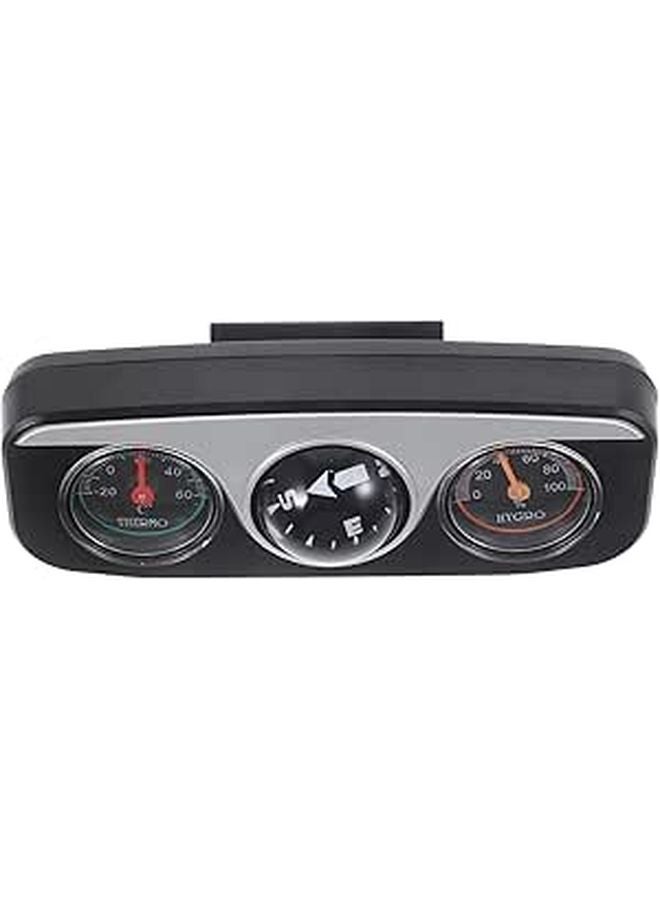 3 In 1 Car Dashboard Compass Thermometer Hygrometer Navigation Tool For Travel - Image 1