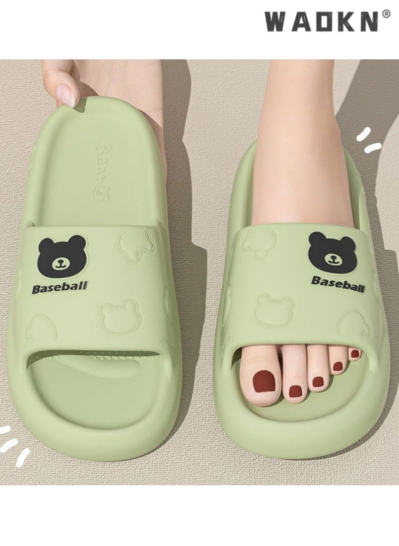 Slippers for Women Quick Drying Slide Sandal with Thick Sole Non-Slip Soft Shower Slippers Open Toe Spa Bath Pool Gym House Sandals for Indoor & Outdoor Casual Indoor Bathroom Home Non-slip Shoes