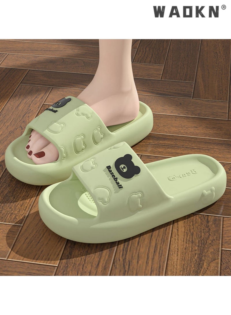 Slippers for Women Quick Drying Slide Sandal with Thick Sole Non-Slip Soft Shower Slippers Open Toe Spa Bath Pool Gym House Sandals for Indoor & Outdoor Casual Indoor Bathroom Home Non-slip Shoes
