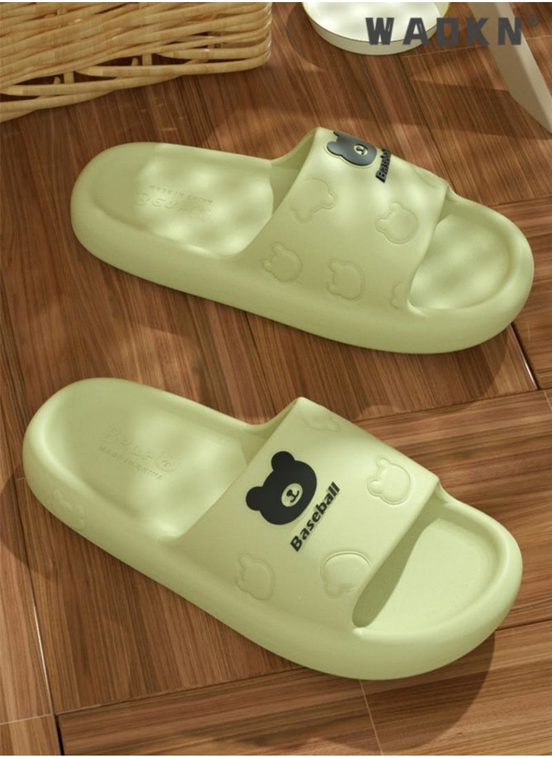 WAOKN Slippers for Women Quick Drying Slide Sandal with Thick Sole Non-Slip Soft Shower Slippers Open Toe Spa Bath Pool Gym House Sandals for Indoor & Outdoor Casual Indoor Bathroom Home Non-slip Shoes  - Image 4