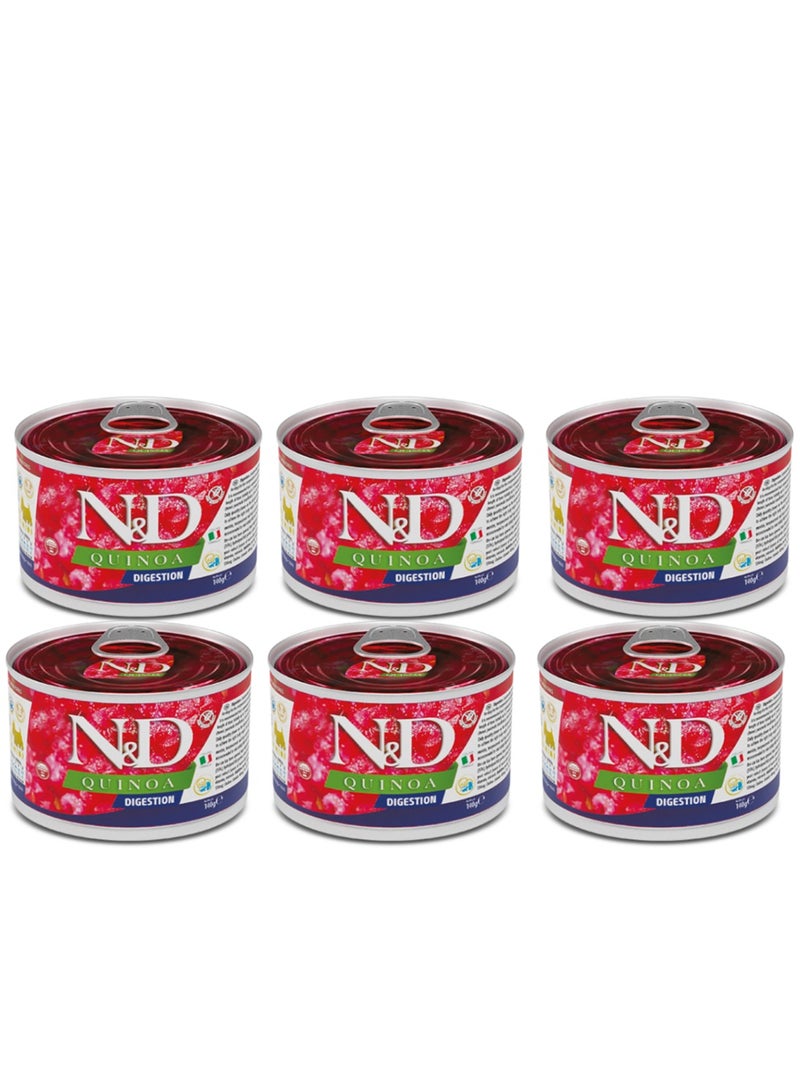 طعام معلب ان دي الكينوا للهضم للكلاب صغيرة الحجم من فارمينا - 140 جم  - 6 قطع