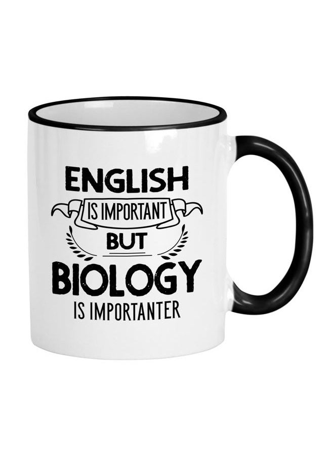 Casitika Biology Mug. English Biology Importanter. Funny 11oz Ceramic Coffee Mug - The Perfect Teacher Mugs Gift for Biology Instructors, Students, and School Faculty. - Image 1