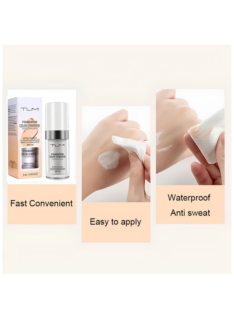 تي إل إم تغيير اللون Tlm Foundation، SPF15، النهاية الكاملة طوال اليوم، 30 مل - Image 4