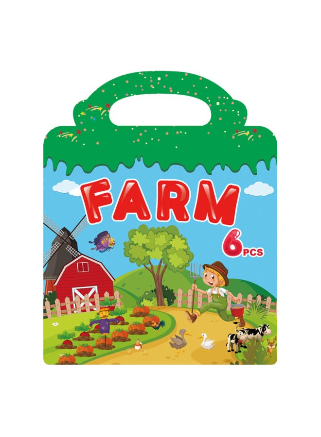 Dingji Direct Waterproof Children's Scene Quiet Book Cognitive Early Education Animal World Dinosaur Ocean Insect Farm - Image 1
