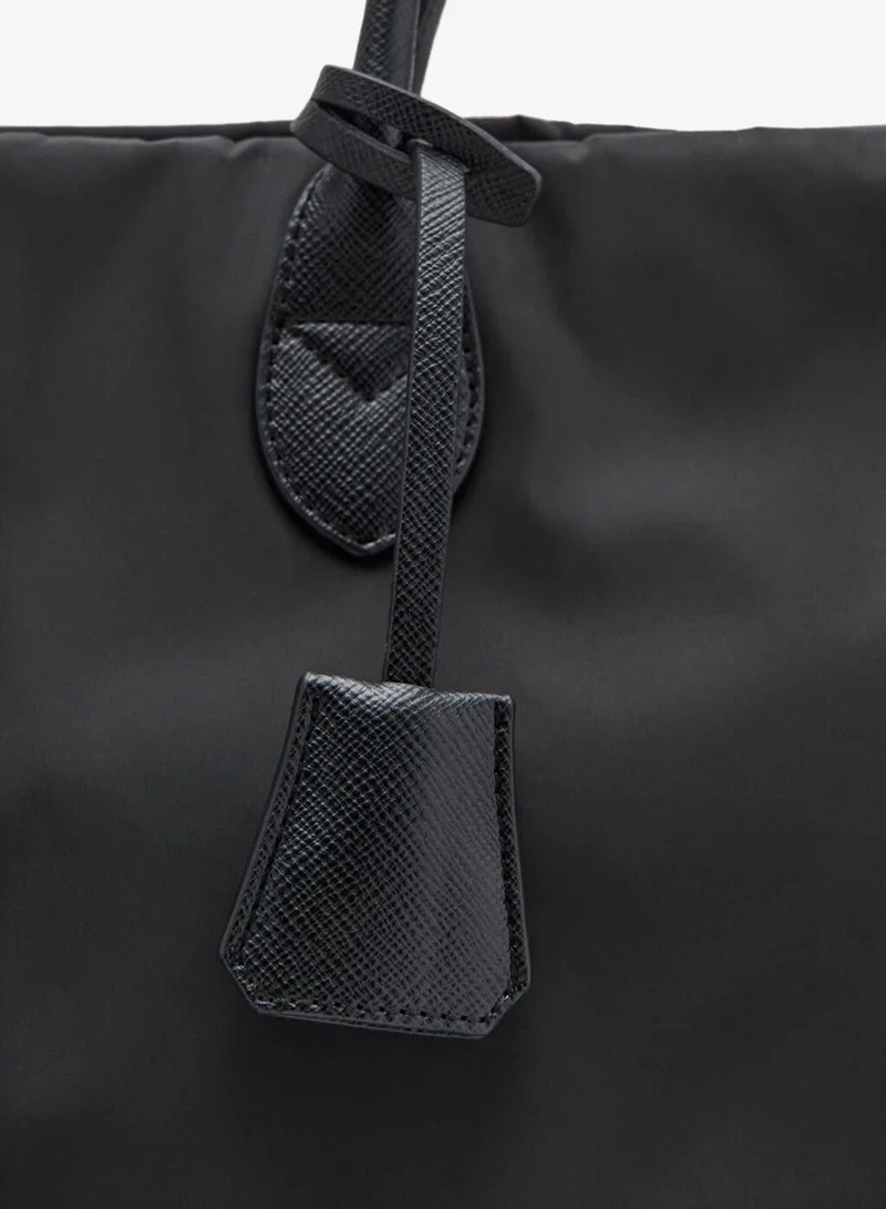 Mango 99-NEGRO Shopper Bag With Double Handle for Women | Best Price UAE