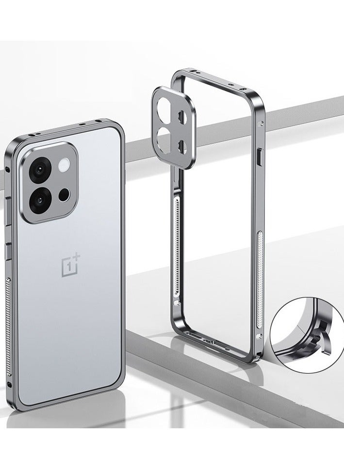 general Hybrid Silicone Frame Aluminum Metal Phone Case for OnePlus 13T Better Heat Protection  for OnePlus 13T