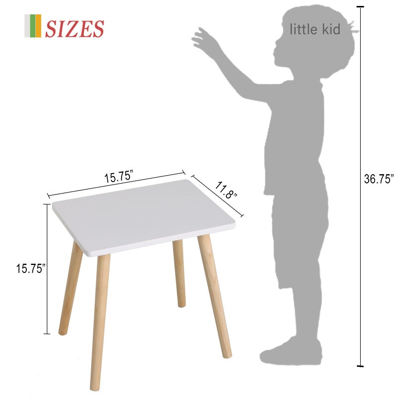AWASEN Side Table, Small End Accent Table for Living Room Bedroom Office Small Spaces, Modern White Side Table Nightstand with Solid Wood, Easy Assembly, (White) - Image 4