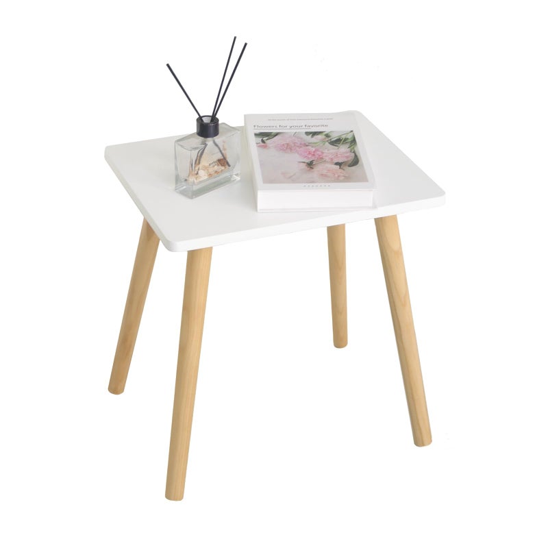 AWASEN Side Table, Small End Accent Table for Living Room Bedroom Office Small Spaces, Modern White Side Table Nightstand with Solid Wood, Easy Assembly, (White) - Image 1