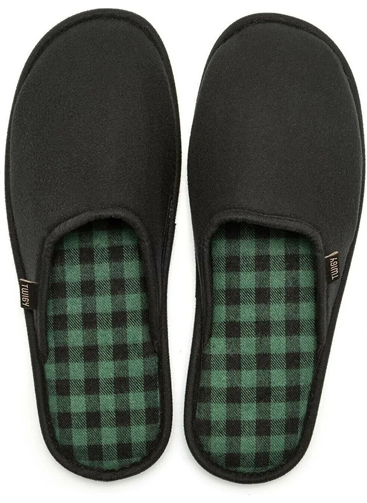 Twigy TT0356 Square Black Men's Slippers