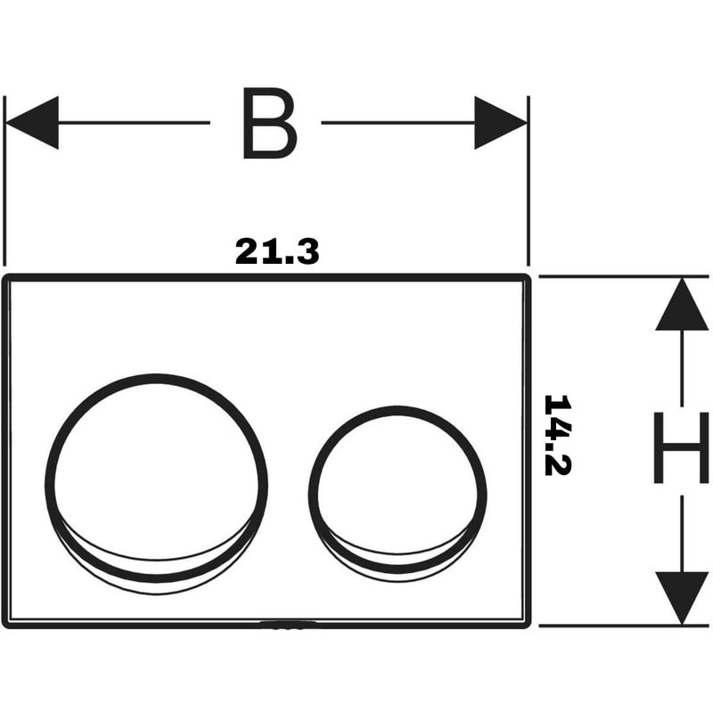 Geberit لوحة تدفق جيبريت كروم لامع سلسلة ألفا 20 115040213 ضمان لمدة عامين تشغيل أمامي لوحة دفع مزدوجة لخزان جيبريت المخفي متوافقة مع الخزان المخفي دائري - Image 4
