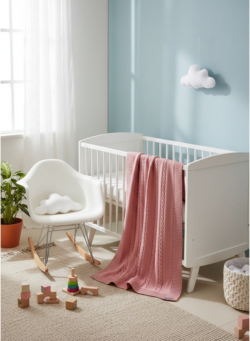 Mamas Gift Breathable Knit Blanket Well Made Cellular Baby Blanket by Ultra-soft Cotton Knit Material, Ideal for All Seasons. We Design for Your Baby According to the Actual Measurement, - Image 4