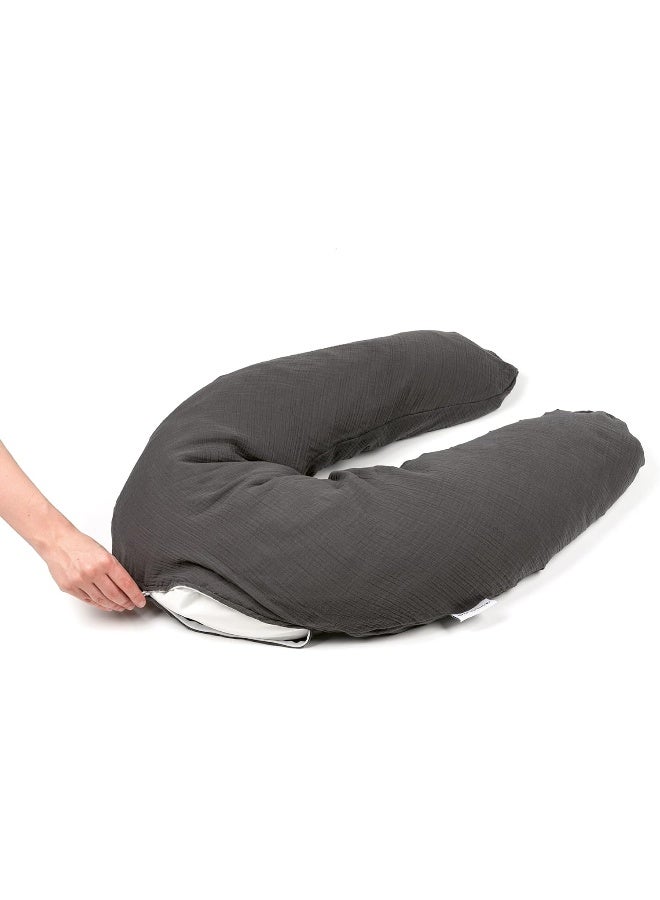 Doomoo Comfy Big Multi-Use Pillow, Tetra Grey - Image 2