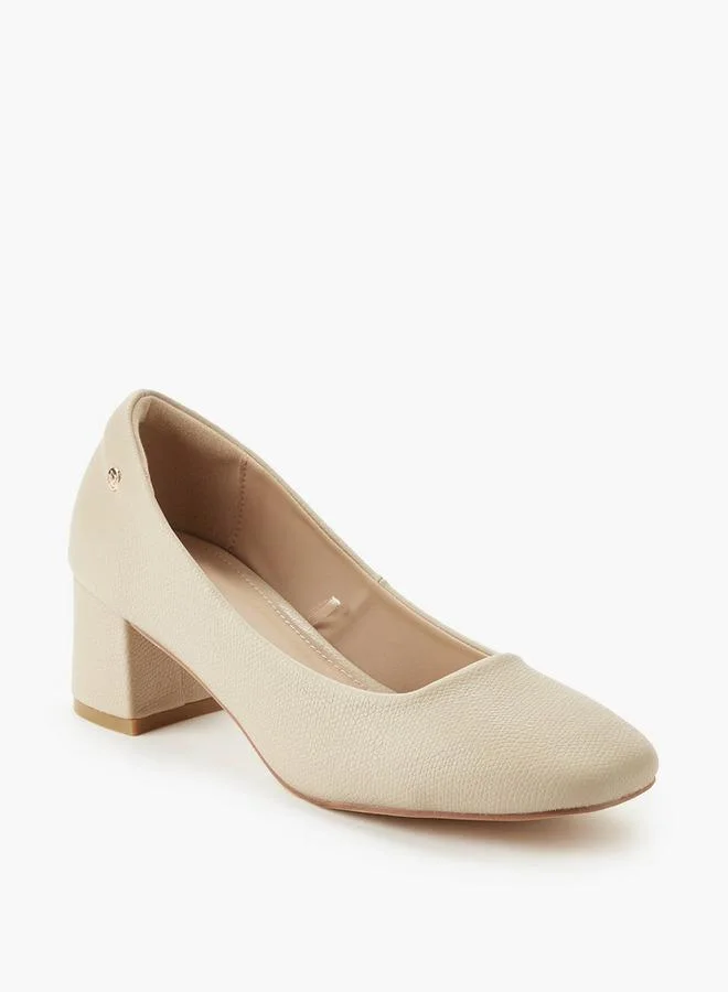 Flora Bella By Shoexpress BEIGE Flora Bella Women Block Heel Shoes for Women | Best Price UAE