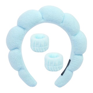 Tobeffect Spa Headband for Washing Face and Wristbands Set Skincare Makeup Sponge Headbands for Women and Skin Care Wristband Wash Face Terry Cloth Bubble Head Band Puffy Padded Hairband - pzsku/ZD7A47421F0C98FE0CAF4Z/45/_/1742913480/a83757cb-b289-41f6-93d2-5aa31abe94d0