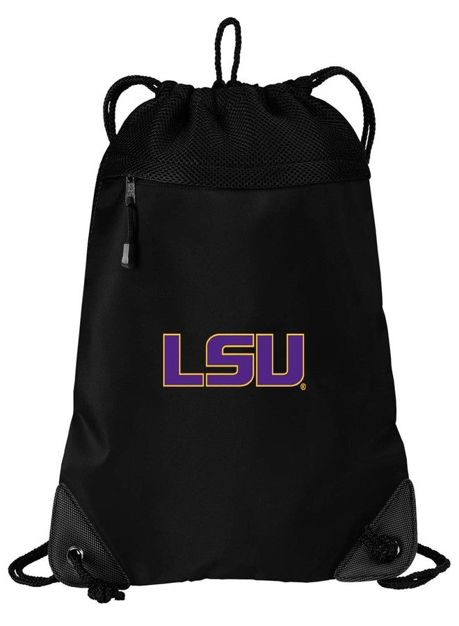 Broad Bay LSU Tigers Drawstring Bag LSU Cinch Pack Backpack UNIQUE MESH & MICROFIBER - Image 1