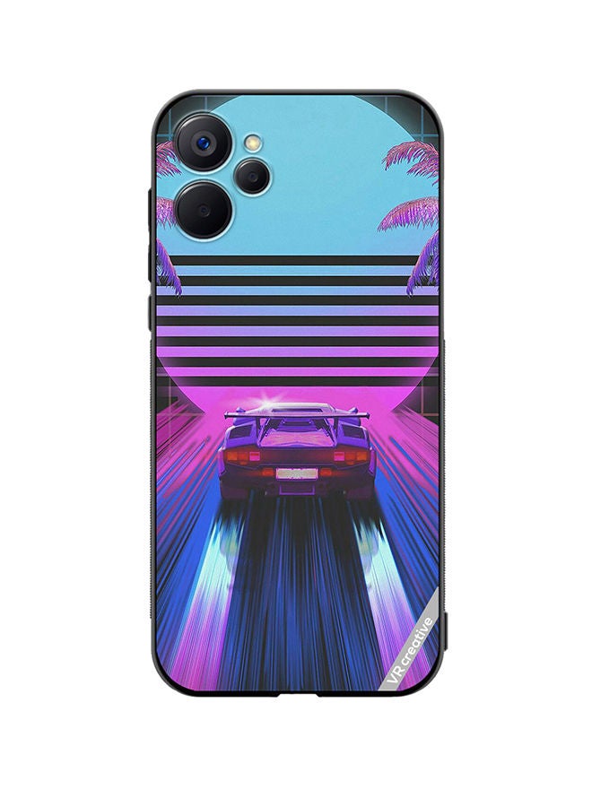VR CREATIVE Protective Case Cover For Realme 9i 5G Retro Synthwave Ps4 Design Multicolour - Image 1
