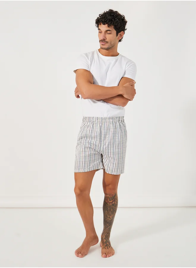 Styli Styli Pack of 2 - Checked Assorted Woven Boxers